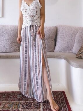 Boho Wide-Leg Pants – Flowy & Effortless (Size M)